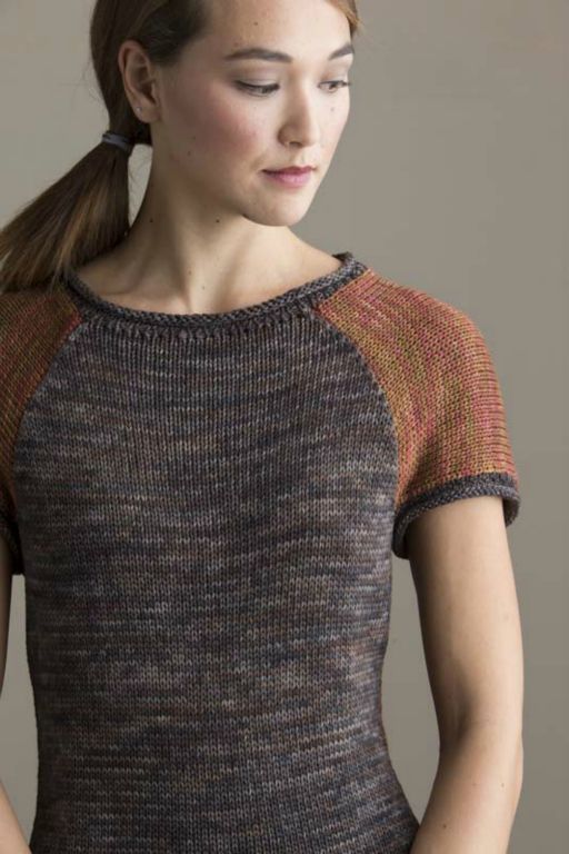 Two-color Baseball Tee in Tencel Tape